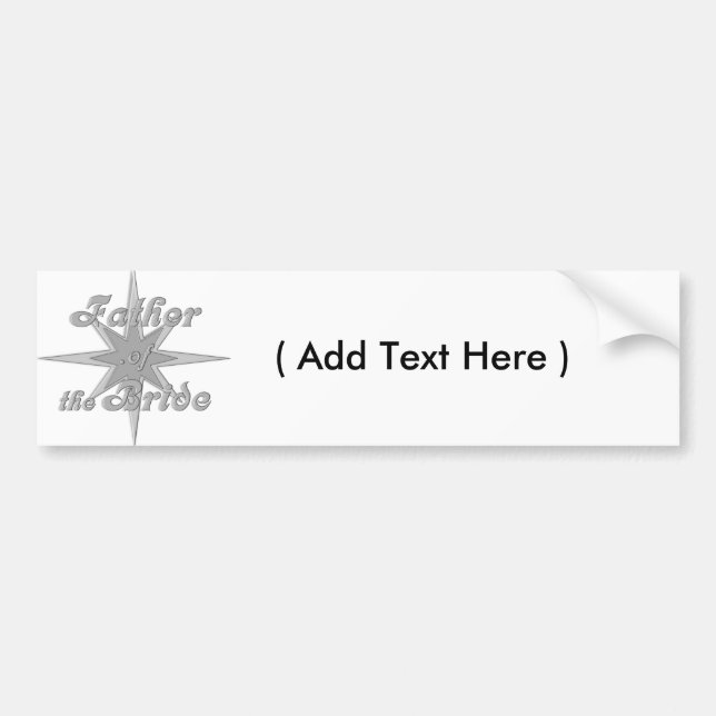 Vater des Braut-persönlichen Autoaufklebers Autoaufkleber (Vorne)