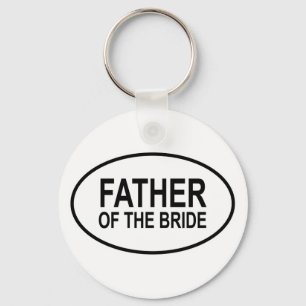 Vater des Braut-Wedding Ovals Schlüsselanhänger