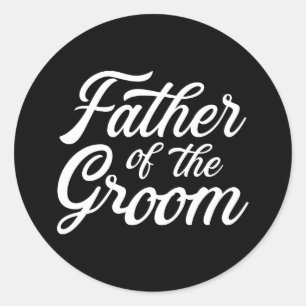 Vater des Bräutigams Papa Geschenk Hochzeit oder J Runder Aufkleber