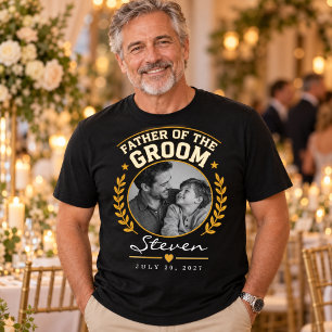 Vater des Bräutigams personalisiertes Foto-T-Shirt T-Shirt