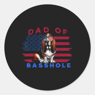 Vater des Bysshole USA-Flagge 4. Juli Runder Aufkleber