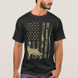 Vater des deutschen Schäferhundes Camouflage Ameri T-Shirt