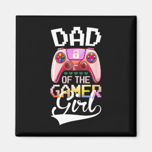 Vater des Gamer Girl Matching Video Game Geburtsta Magnet