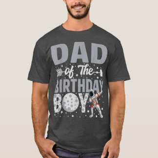 Vater des Geburtstags-Astronauten-Raumfahrtthema T-Shirt