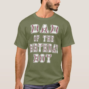 Vater des Geburtstags-Baller-Baseball-Themenparty T-Shirt