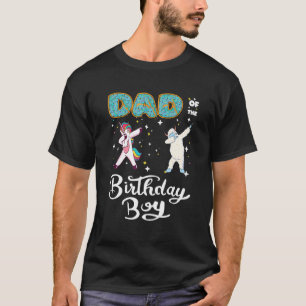 Vater des Geburtstags Boy Donut Dabbing Unicorn Ye T-Shirt