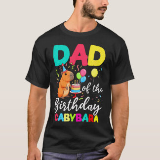 Vater des Geburtstags Capybara Mädchen Bday Party  T-Shirt