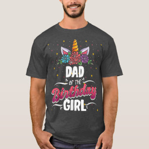 Vater des Geburtstags der Unicorn-Girl-Enthusiaste T-Shirt