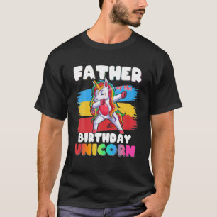 Vater des Geburtstags Einhorn Dabbing Matching Fa T-Shirt
