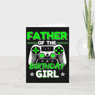 Vater des Geburtstags-Girl-Videospiel-Party Karte