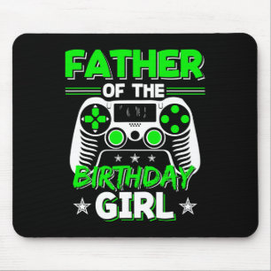 Vater des Geburtstags-Girl-Videospiel-Party Mousepad