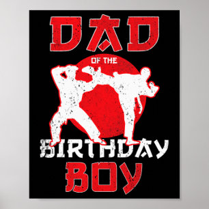 Vater des Geburtstags Karate Taekwondo Boy Martial Poster