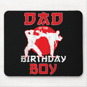 Vater des Geburtstags Karate Taekwondo Junge Marti Mousepad