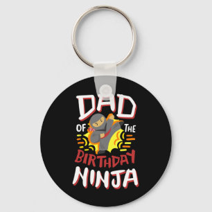 Vater des Geburtstags Ninja Karate Kinder Kinderta Schlüsselanhänger