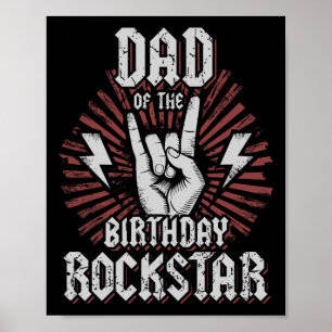 Vater des Geburtstags-Rockstars passender Rocker R Poster