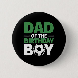 Vater des Geburtstags-Soccerjungen Button