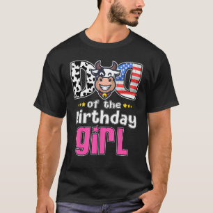 Vater des Geburtstags Süßes Mädchen Kuh Bauernhof T-Shirt