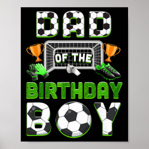 Vater des Geburtstagsjungen Fußball-Familie passen Poster
