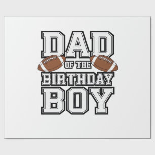 Vater des Geburtstagsjungen Fußballliebhaber-Famil Geschenkpapier