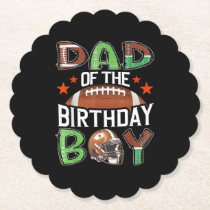 Vater des Geburtstagsjungen Game Day Football Untersetzer