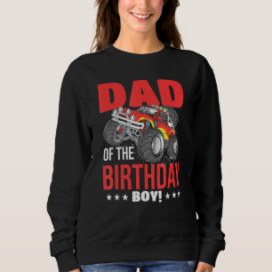 Vater des Geburtstagsjungen Monsters Truck Geburts Sweatshirt