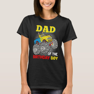 Vater des Geburtstagsjungen Monsters Truck Geburts T-Shirt