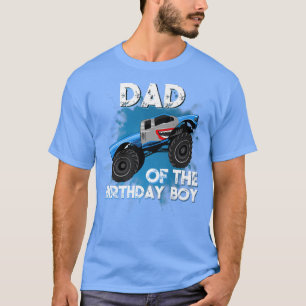 Vater des Geburtstagsjungen Monsters Truck Geburts T-Shirt