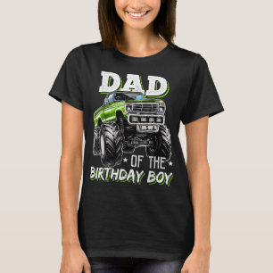 Vater des Geburtstagsjungen Monsters Truck Geburts T-Shirt