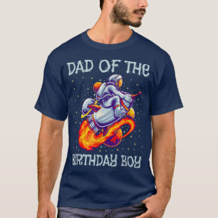 Vater des Geburtstagsjungen Raumflugzeugs T-Shi T-Shirt