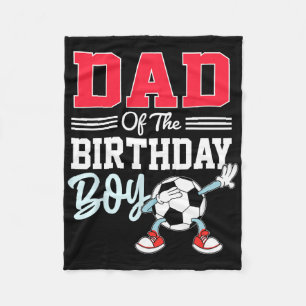 Vater des Geburtstagsjungen-Shirt Fußballparty-Fam Fleecedecke