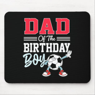 Vater des Geburtstagsjungen-Shirt Fußballparty-Fam Mousepad