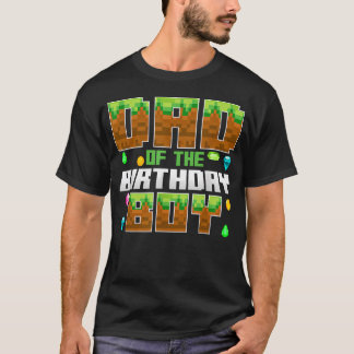 Vater des Geburtstagsjungen Videospieler Pixel T-Shirt