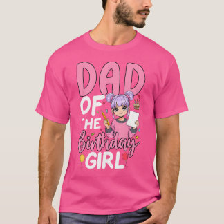 Vater des Geburtstagskinners Anime Sketching Girl T-Shirt