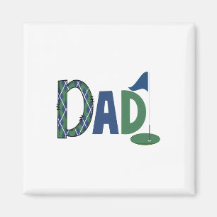 Vater des Geburtstagskurses in einer Golffamilie Magnet