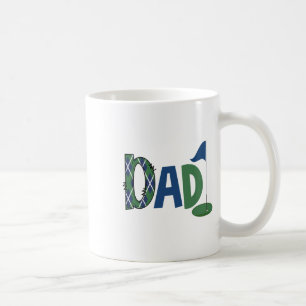 Vater des Geburtstagskurses in einer Golfmatte Kaffeetasse