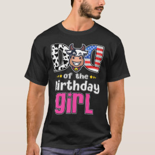 Vater des Geburtstagsmädchens Farm Kuh Daddy Papa T-Shirt