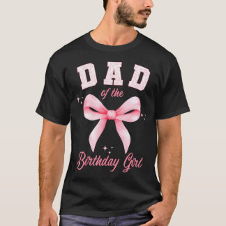 Vater des Geburtstagsmädchens Rosa Floral Toile T-Shirt