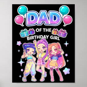 Vater des Geburtstagsmädchens süß chibi kpop lusti Poster