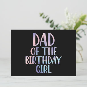 Vater des Geburtstagsmädchens Tie Dye Farbige Bday Einladung