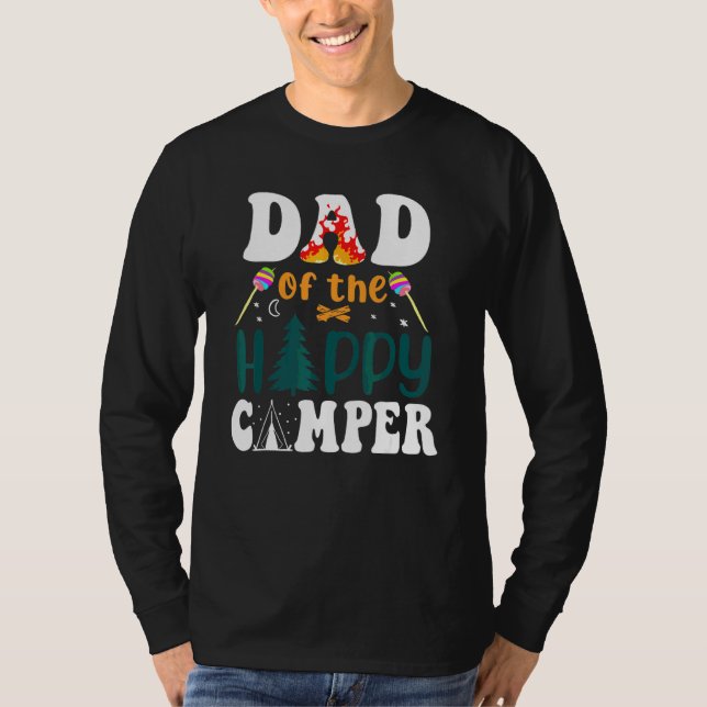 Vater des glücklichen Camping Camper Vater T-Shirt (Vorderseite)