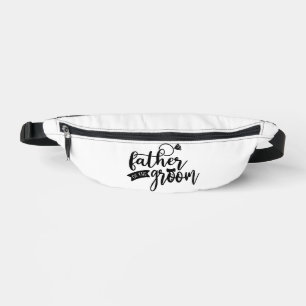 Vater des Groom Black Text auf White Fanny Pack Bauchtasche