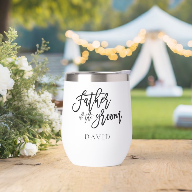 Vater des Groom Geschenkname Schwarze Kalligraphie (Hochzeit)