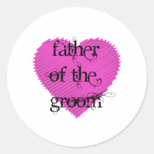 Vater des Grooms Runder Aufkleber
