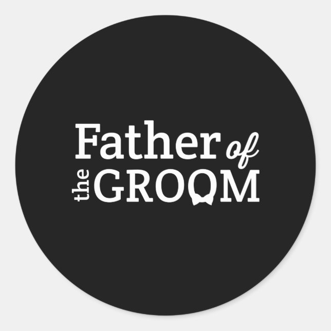 Vater des Grooms Runder Aufkleber (Vorderseite)
