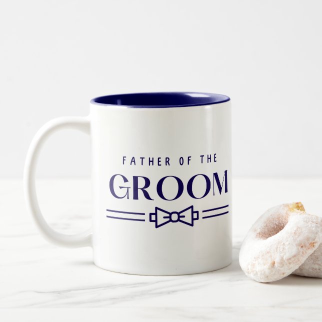 Vater des Grooms Zweifarbige Tasse (Mit Donut)