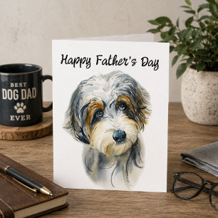 Vater des Hundes zum Vatertag Aussiedoodle Karte
