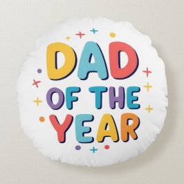 Vater des Jahres - Funny Vatertag Geschenk Rundes Kissen
