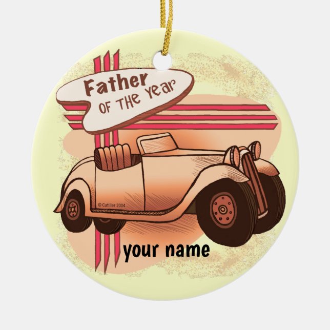 Vater des Jahres Keramik Ornament (Vorne)