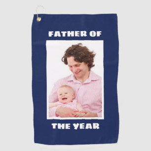 Vater des Jahres Personalisiertes Foto Daddy Golfhandtuch