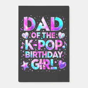 Vater des K-Pop-Geburtstags Koreanische Musik Post-it Klebezettel
